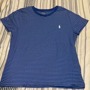 Ralph Lauren Navy and White Striped Tee